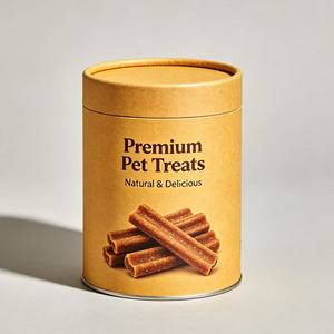 Custom Pet Food <b>Paper</b> Tube Food Grade Aluminum Foil Sealed Round Can Moisture Proof Cylinder Packaging for Dog Cat Freeze Dried - Product Image 5