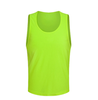 Veste d'entraînement de football en fibre de polyester respirante, sans manches, pour enfants et adultes, pour les entraînements d'équipe