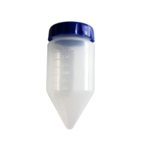 Equipement de laboratoire Couvercle bleu stérilisé Couvercle orange 175ml 250ml 500ml Flacon à centrifuger grand volume à ouverture large ou étroite