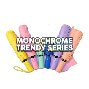 Nouvel Arrivage Parapluie Pliant Automatique à 12 Baleines en Fibre de Verre avec Logo Personnalisé pour Cadeau d'Affaires et Promotion - Product Image 1