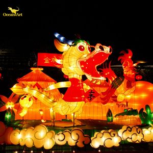 Farol Gigante de Zigong en Oferta para Diwali y Acción de Gracias, Farol de Seda Impermeable para Exteriores con Luces LED para Parques - Product Image 3