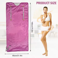 Couverture de sauna chauffante infrarouge avec manches, chauffage rapide, couche imperméable, pour la maison et le salon, couverture thermique relaxante pour le corps