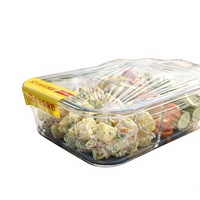 Film de plafond extensible transparent super clair à usage commercial, multi-usages, flexible, en PVC, s'adapte aux bols, assiettes et plateaux alimentaires