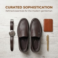 Chaussures décontractées pour hommes, légères, confortables, en cuir perforé marron, logo personnalisé OEM, fabrication directe d'usine
