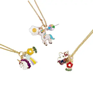 Colorful mermaid necklace pendant Children's Day birthday gift cartoon animal necklace pendant