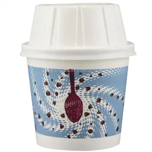 स्वनिर्धारित लोगो के साथ ज़ुल्फ़ आइसक्रीम पेपर कप Flurry कप चम्मच मैकडॉनल्ड्स एम सी flurry कागज कप और ढक्कन