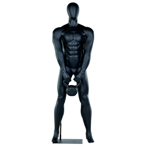 Manichino Nero a Corpo Intero con Testa per Esposizione di Abbigliamento Maschile, Negozi di Abbigliamento, Sport come Basket e Corsa - Product Image 5