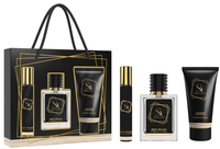 Nouvelle Arrivée Dubai Original Coffret de Parfums Arabes 4 Pièces Incluant Spray, Gel Douche, Parfum et Lait Corporel en Crème Plastique