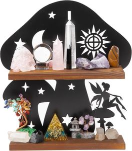 <span class=keywords><strong>ชั้น</strong></span><span class=keywords><strong>วาง</strong></span><span class=keywords><strong>เห็ด</strong></span>ไม้พร้อมแผ่นรองเหล็ก การตกแต่งผนังชนบทด้วยน้ำมันคริสตัลและอุปกรณ์เสริม - Product Image 1