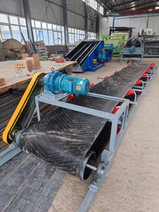 Çimento endüstrisi için besleme hunisi ile fabrika özel ağır madencilik cevheri dişli bant konveyör - Product Image 6
