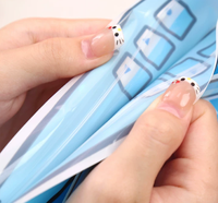 Pochette Doypack transparente en MOPPETPE de qualité alimentaire avec fermeture à lien, forme radio rétro mignonne, logo personnalisé, motif animal de dessin animé, pour snacks et bonbons
