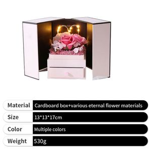 Nouveauté 2025 - Boîte de fleurs de savon - Fleurs de savon rose - Boîte cadeau pour la Saint-Valentin - Product Image 2