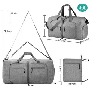 <b>40L</b>/65L Foldable <b>Duffel</b> <b>Bag</b> Water-Repellent Travel Backpack Lightweight Carry <b>Bag</b> for Overnight Weekender Sports - Product Image 2