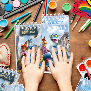 สมุดโน้ตธีมซูโทเปีย ลินดา โฮลเซลล์ นิค ฟ็อกซ์ จูดี้ กระต่ายเจ้าหน้าที่ สมุดโน้ตแบบสันห่วง - Product Image 2