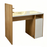 Table de manucure design contemporain imitation bois, écologique, avec aspirateur intégré et armoire de rangement, pour salon de manucure