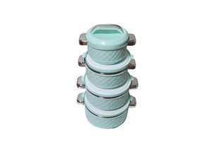 Juego de 4 Cazuelas Térmicas Premium <span class=keywords><strong>con</strong></span> Textura de Diamante, 2.3L, 4.5L, 6.5L, 8L, Aisladas para Mantener Alimentos Calientes o Fríos, <span class=keywords><strong>con</strong></span> Asas Metálicas, para Catering - Product Image 6