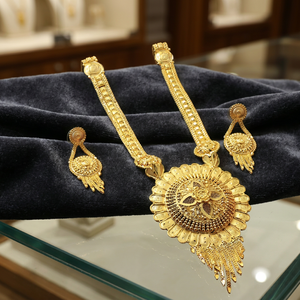 Wholesale Brass 14K 18K 24K Micro Gold Plated Flower Design Women's Wedding <b>Long</b> Fashion <b>Necklaces</b> 24 Inches - Product Image 4