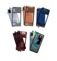 Coque arrière de batterie pour Samsung Galaxy A50/A505/A70 avec cadre central en verre compatible avec A51/A515/A71/A715