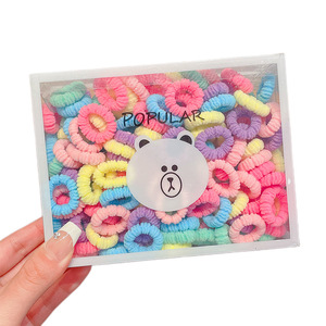 Fanyue gelato 150 pezzi una scatola di alta qualità orso legami di capelli resistente per bambine e bambini elisculanti per capelli corda per capelli all'ingrosso - Product Image 6