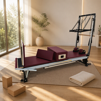 EMAX Reformer Pilates V2M en alliage d'aluminium, modèle le plus vendu, avec tour, certifié CE, en promotion