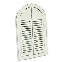 Miroir à cadre en bois Luckyiwnd, style shabby chic vintage, blanc vieilli, miroir de fenêtre, décoration intérieure, cadre 4-5 mm, vintage antique, horizontal