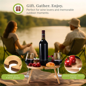 Portable Wood Picnic <b>Table</b> <b>Small</b> Camping <b>Foldable</b> for Beach Barbecue Outdoor - Product Image 3