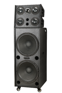 LX-158, 18" Wooden Full Painting Line System BT Audio <b>Speaker</b> With Double <b>Microphones</b> LX-158 Active Line <b>Speakers</b> LX-158 L - Product Image 4