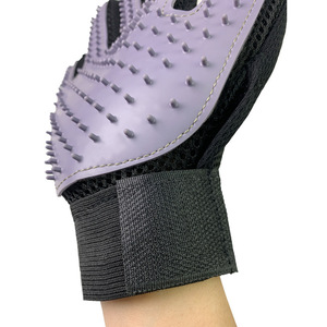 Gant de toilettage pour animaux de compagnie Xintu, en TPR, à cinq doigts, brosse de massage pour chat, accessoires de toilettage et de nettoyage pour chats à poils courts - Product Image 4
