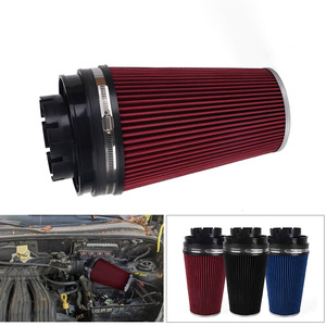 High Flow Air Intake Filter 102mm Dry Red Black Blue For Car Upgrade Retrofit 170x310mm - Product Image 1