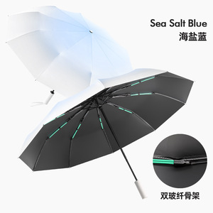 Parapluie à panneau <span class=keywords><strong>d</strong></span>égradé automatique, coupe-vent populaire sur le <span class=keywords><strong>marché</strong></span> Parapluie pliant UV à double usage avec protection solaire et impression du logo personnalisé - Product Image 6