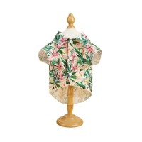 Chemise Hawaïenne Personnalisée pour Chien, Vêtement Tropicale à Imprimé Girafe, 1 Pièce Personnalisable, Vêtements d'Été pour Chiens