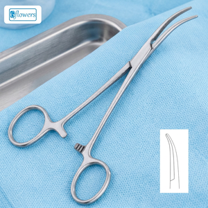 Pinzas hemostáticas Dany curvas con mordazas serradas que abrazan pequeños vasos sanguíneos y controlan el sangrado, certificadas CE ISO Clase I - Product Image 3