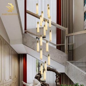 Lámpara Colgante Moderna y Económica para Escaleras de Hotel Villa Long Alabaster, Ideal para Grandes Proyectos de Fábrica - Product Image 6
