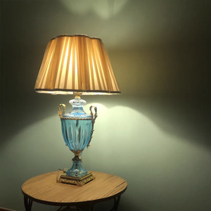 Lampada da tavolo europea di lusso in rame camera da letto da letto di alta qualità lampade e lanterne <span class=keywords><strong>Decorative</strong></span> placcate in argento atmosferico - Product Image 3