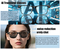 Lunettes Intelligentes SHR A10 avec Traduction IA, Verres Photochromiques, Prise en Charge de Plus de 160 Langues, Traduction en Temps Réel, Appels Mains Libres, Musique