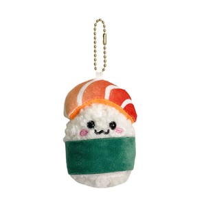 Divertido Kawaii felpa estilo japonés Sushi comida llavero bolsa colgante dibujos animados relleno suave bola de arroz llavero accesorio colgante - Product Image 6