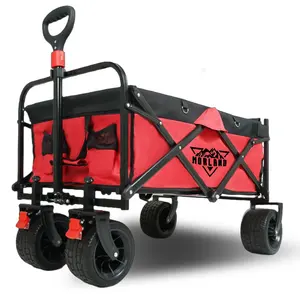 Vagon Plegable Foldable Beach Picnic Heavy Duty Collapsible Folding Wagon Garden Cart Trolley Camping Cart