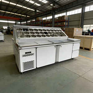 Équipement de réfrigération commerciale YINZHENG, réfrigérateur à double compresseur, <span class=keywords><strong>table</strong></span> de préparation de salades, sandwichs et pizzas sous comptoir - Product Image 3