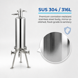 Sistema de Filtración de Agua de Acero Inoxidable, Recipiente a Presión de Alto Rendimiento, 500L/Hora, <span class=keywords><strong>Tratamiento</strong></span> Estéril para Fábrica - Product Image 3