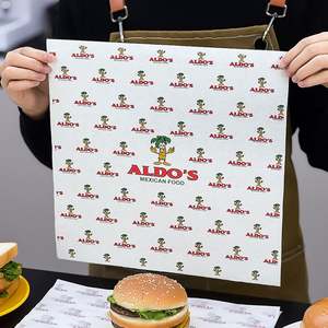 Factory Customization Wholesale Eco-Friendly Greaseproof PE Hamburger <b>Wrapping</b> <b>Paper</b> for Sandwich Cake Food Packaging - Product Image 3