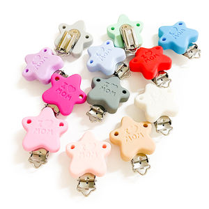 Cadena de silicona de grado alimenticio para chupete, redonda/con forma de dibujos animados, no tóxica, 10 colores, para hacer joyas DIY con cuentas para chupete - Product Image 4