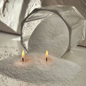 Bougie en cire de soja en vrac de couleur blanche pour mariage, grand pot à bougie avec mèche parfumée, emballée, bougie perlée, cire de sable - Product Image 3