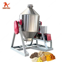 Mélangeur Rotatif Inclinable 100L 200L pour Poudres d'Épices et Assaisonnements (Masala) - Machine à Mélanger les Poudres en Fût