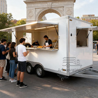 Food Truck Mobile de Rue Personnalisé avec Cuisine Complète pour Shawarma, Pâtes, Frites, Tacos, Jacket Potato, BBQ