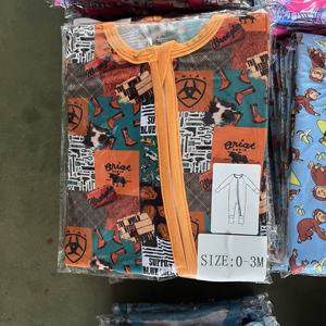 Pijamas de Bambú para Bebé al por Mayor, Artículos Occidentales, Pantalones Cortos para Bebé, Talla y Color Aleatorios, con Cierre para Niños - Product Image 2