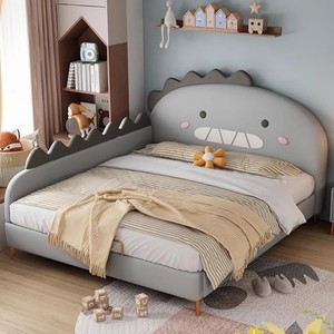 <span class=keywords><strong>Lit</strong></span> superposé pour enfants <span class=keywords><strong>dinosaure</strong></span> pour garçons et filles en bois massif au design moderne avec garde-corps - Product Image 2