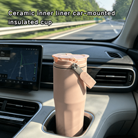 Mug de voyage pour voiture de grande capacité 750 ml, en acier inoxydable 316, à double paroi, isolé sous vide, avec poignée portable, maintien thermique de 6 à 12 heures