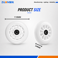 Roues de patins en ligne 72/76/80/110 mm à changement de couleur, clignotantes, en PU à rebond élevé, avec LED, vente en gros directe usine