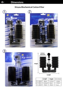 Xinyou XY2830/2831/2822 Sponge Double Head Mini <strong>Aquarium</strong> Filter with Pneumatic System and Cotton for <strong>Fish</strong> <strong>Tank</strong> - Product Image 6
