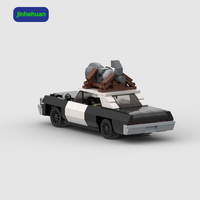 Jouets en briques pour enfants, cadeau, plastique, MOC, petite voiture noire, modèle miniature, ABS, usage décoratif, super voitures, jouets pour garçons, ensembles de blocs de construction